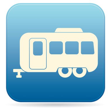 Kamp karavan simgesi. Vektör çizim 