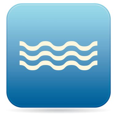 Su dalgaları simgesi. Vektör illustratio