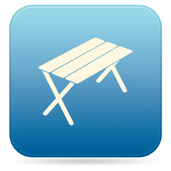 Camping Table Icon Vector Illustratio — Stock Vector