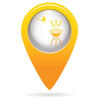 Izgara Kebap simgesi. Vektör illustratio