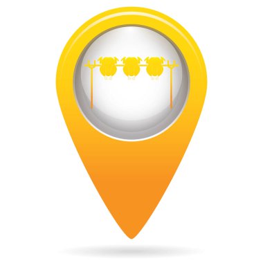 Izgara tavuk simgesi. Vektör illustratio