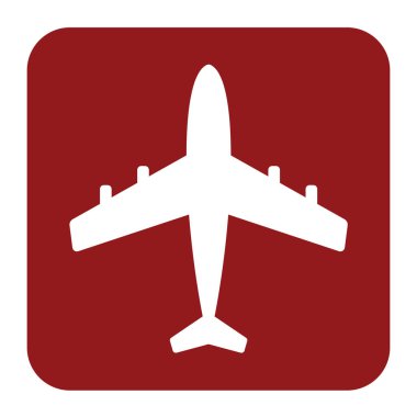 Pplane simgesi basit düz vektör çizimi