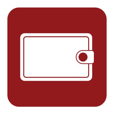 M-cüzdan düz vektör simgesi. İzole cüzdan vektör işareti