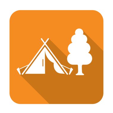 Stilize simge Turizm çadır. Vektör illustratio