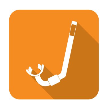 Dalış Şnorkel simgesi. Dalış vektör çizim için tüp izole