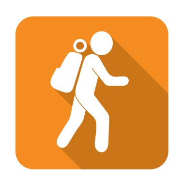 Simge illüstrasyon izole vektör işareti işaret hiking