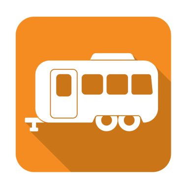 Kamp karavan simgesi. Vektör çizim 