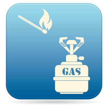 Kamp ocağı kutsal kişilerin resmi. Vektör çizim