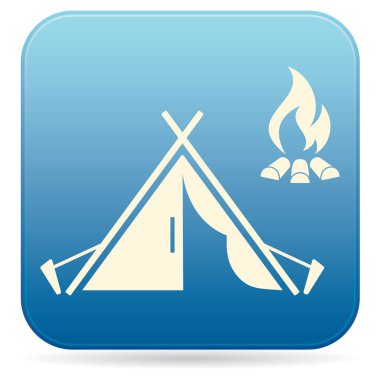 Stilize simge Turizm çadır. Vektör illustratio