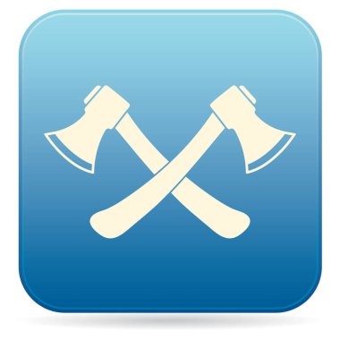 Balta simgesi. Balta simgesi. Düz vektör illustratio