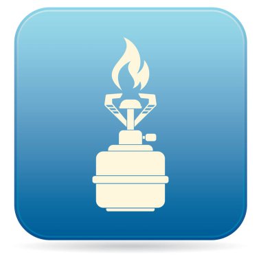 Kamp simge vektör soba. Vektör çizim