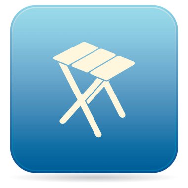 Kamp dışkı simgesi. Vektör illustratio