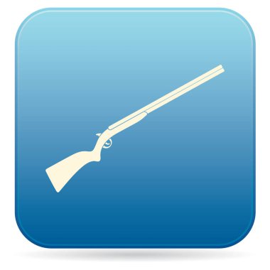 Av tüfek simgesi. Vektör illustratio