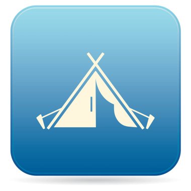 Stilize simge Turizm çadır. Vektör illustratio
