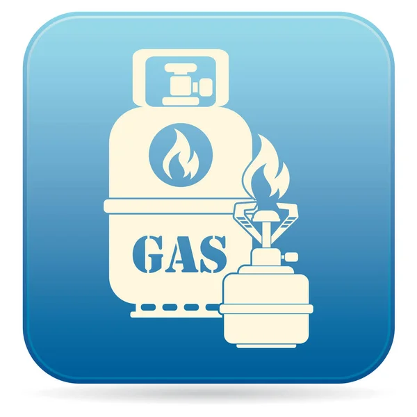 Camping Stove Gas Bottle Icon Vector Illustration — Stock Vector