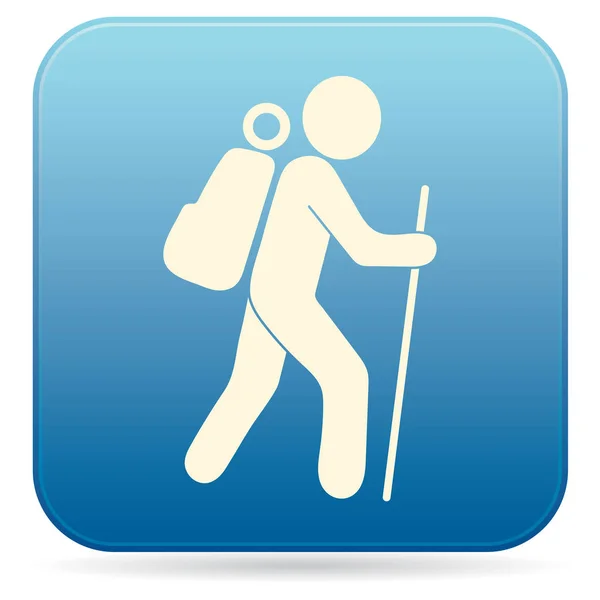 徒步旅行图标插图孤立矢量符号 Symbo — 图库矢量图片