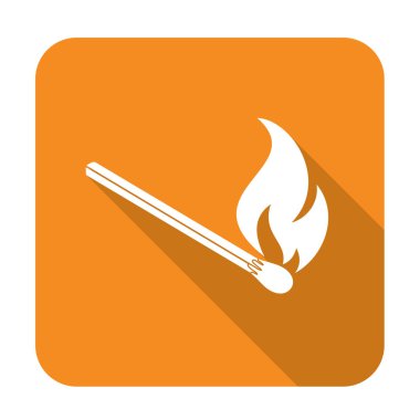 Maç ateş simge vektör. Vektör illustratio