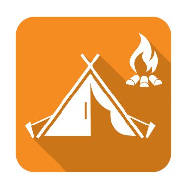 Stilize simge Turizm çadır. Vektör illustratio