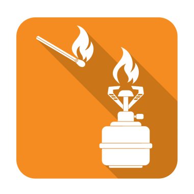 Kamp simge vektör soba. Vektör çizim