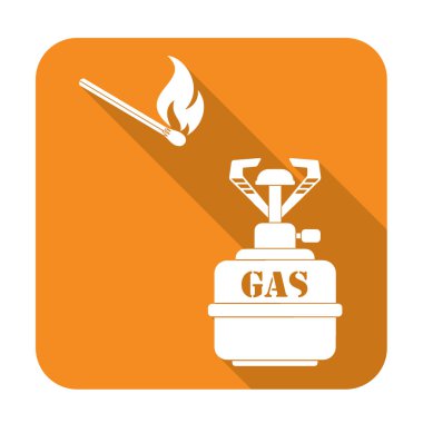 Kamp simge vektör soba. Vektör çizim