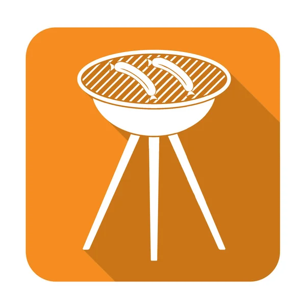 Icono Salchicha Barbacoa Ilustración Vectorial — Vector de stock