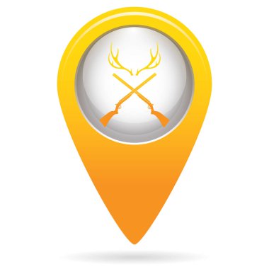 Avcılık Kulübü logo simge. Vektör illustratio