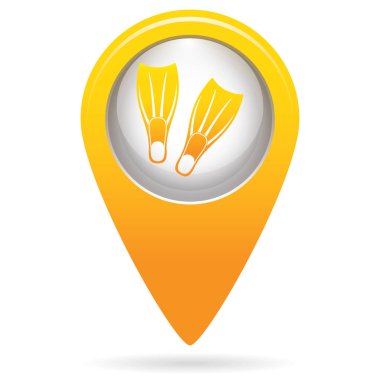 Dalış paletleri simgesi. Vektör illustratio