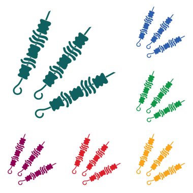 Izgara Kebap simgesi. Vektör illustratio