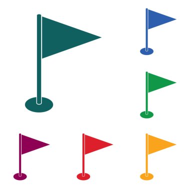 Bayrak işareti simgesi. Konum işaretçisi işaret