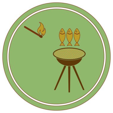 Izgara balık simgesi