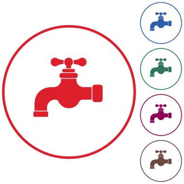 Su dokunun simgesi. Vektör illustratio