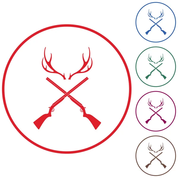 Hunting Club Logo Icon Vector Illustratio — Stock Vector