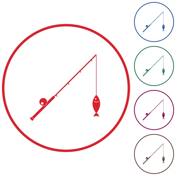 Angelruten Symbol Vektor Illustratio — Stockvektor
