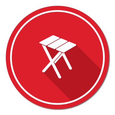 Kamp dışkı simgesi. Vektör illustratio