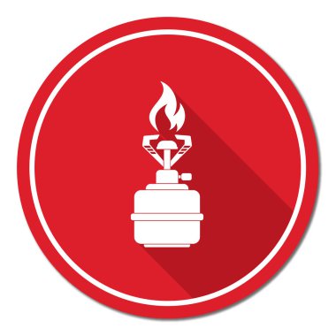 Kamp simge vektör soba. Vektör çizim