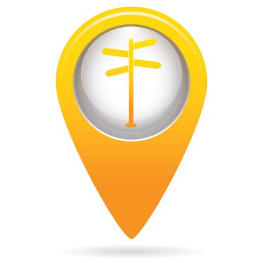 Yol simgesi vektör illüstrasyonu 