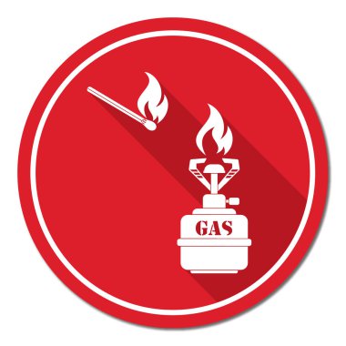 Kamp simge vektör soba. Vektör çizim