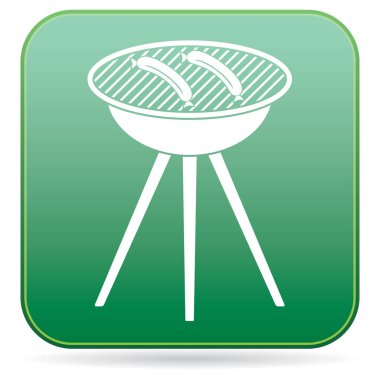 Mangal sucuk simgesi. Vektör çizim