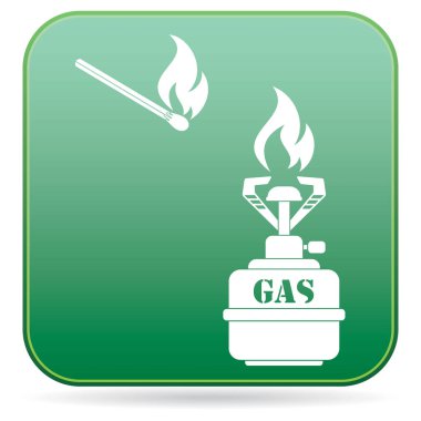 Kamp simge vektör soba. Vektör çizim