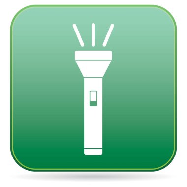 El feneri simgesi. Taşınabilir meşale vektör izole illustratio