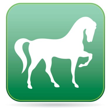 At siluet simge, vektör illustratio