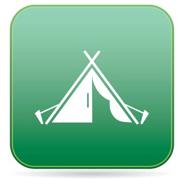 Stilize simge Turizm çadır. Vektör illustratio