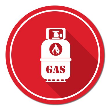 Kamp gaz şişesi simgesi. Düz simgesi izole. Vektör illustratio