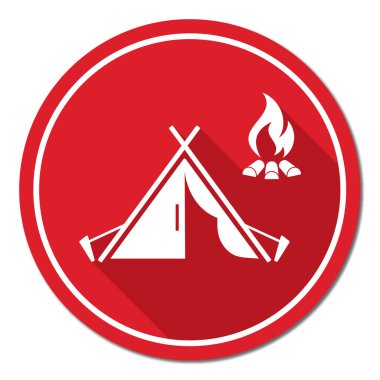 Stilize simge Turizm çadır. Vektör illustratio