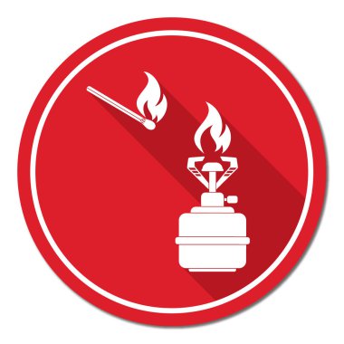 Kamp simge vektör soba. Vektör çizim