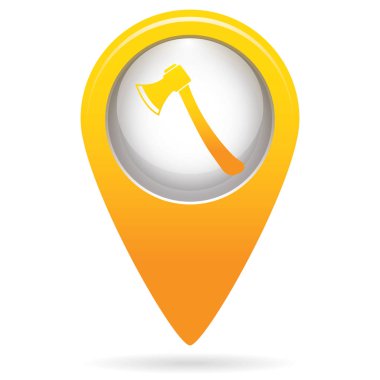 Balta simgesi. Balta simgesi. Düz vektör illustratio