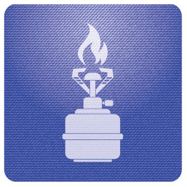 Kamp simge vektör soba. Vektör çizim