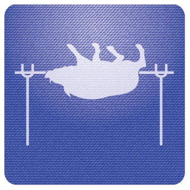 Izgara domuz simgesi. Vektör illustratio