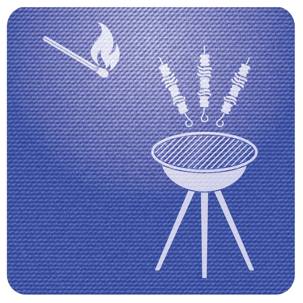 Icône Kebab Grillé Illustration Vectorielle — Image vectorielle