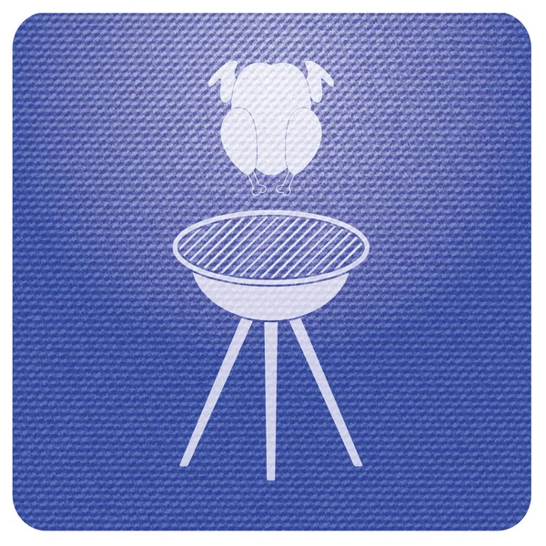 Icône de poulet grillé — Image vectorielle